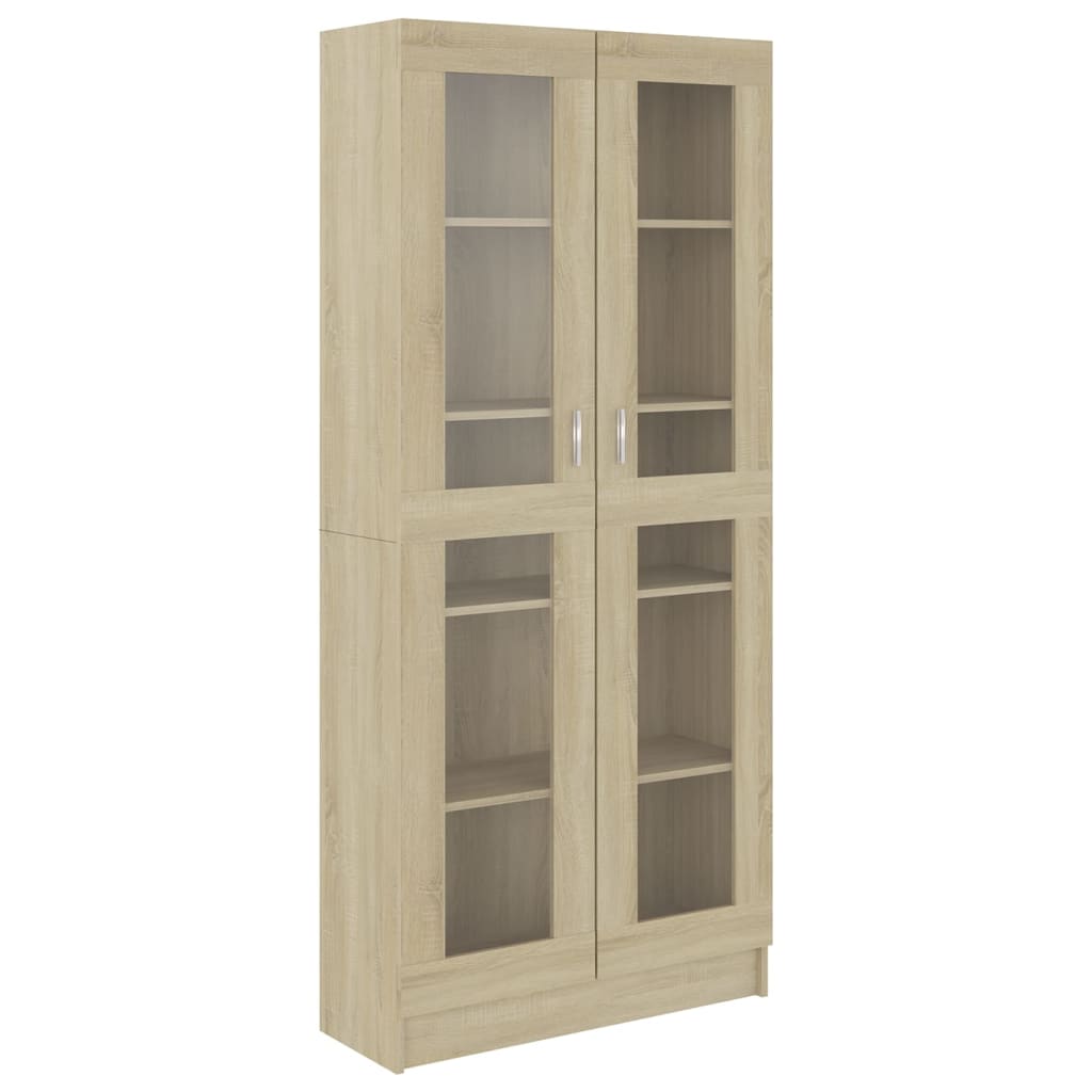 Display Cabinet Sonoma Oak 82.5x30.5x185.5 cm Wood Material