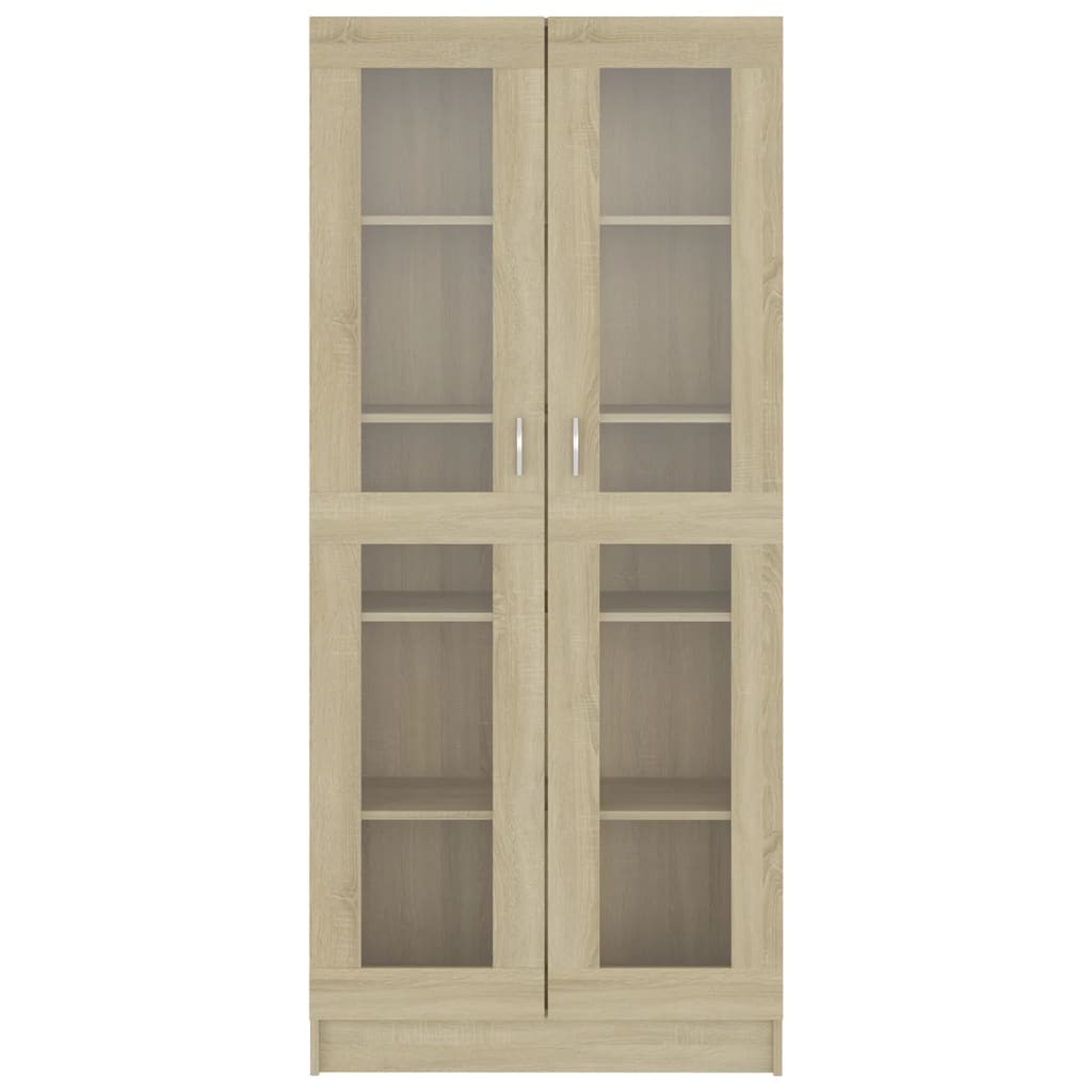 Display Cabinet Sonoma Oak 82.5x30.5x185.5 cm Wood Material