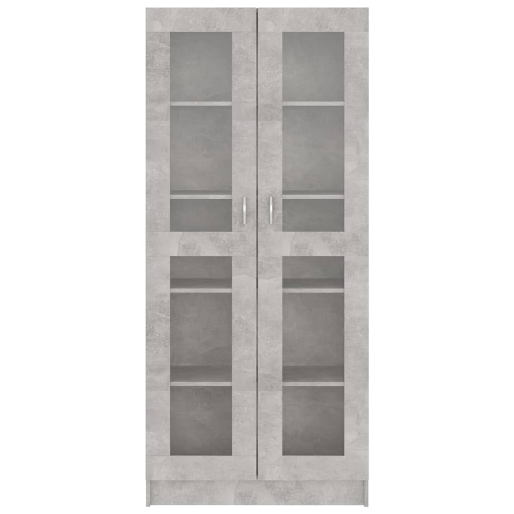 Display Cabinet Concrete Grey 82.5x30.5x185.5 cm Wood Material