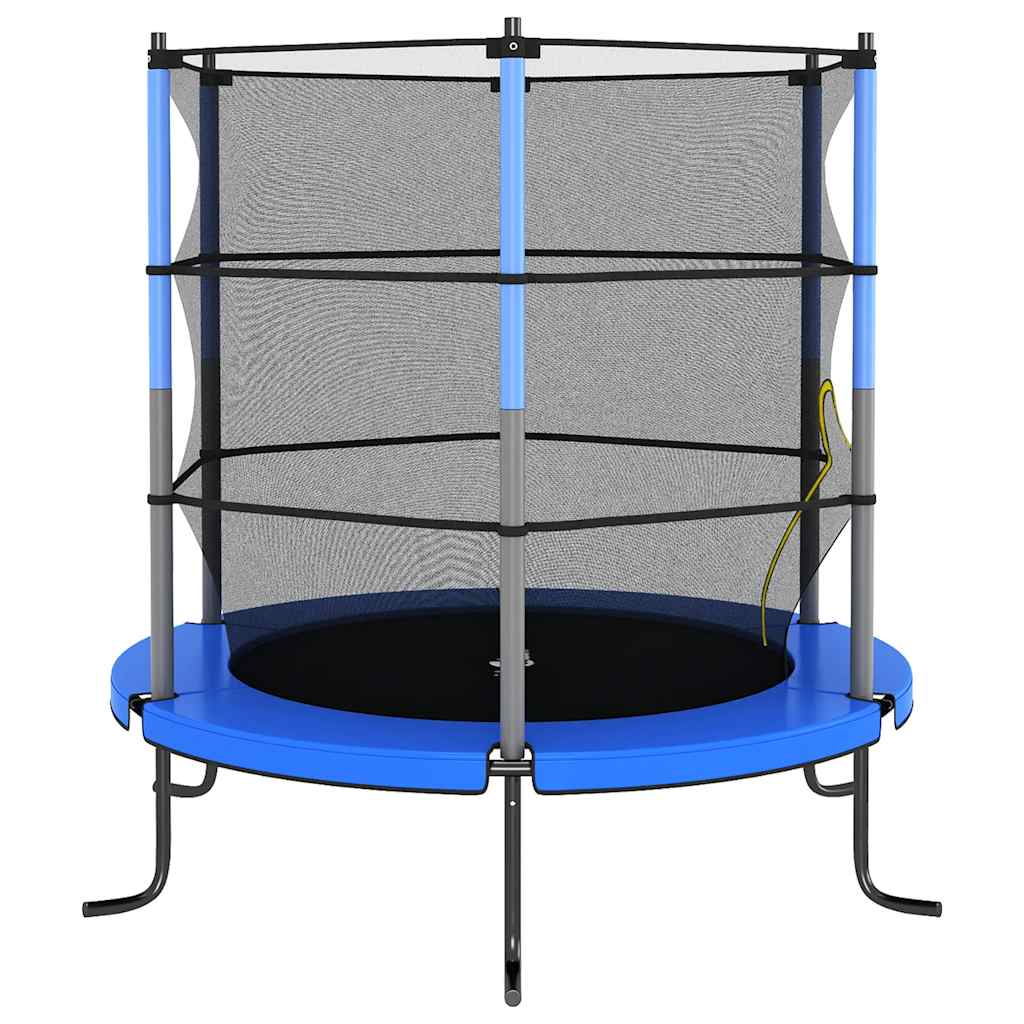 Trampoline with Safety Net Round 140x160 cm Blue