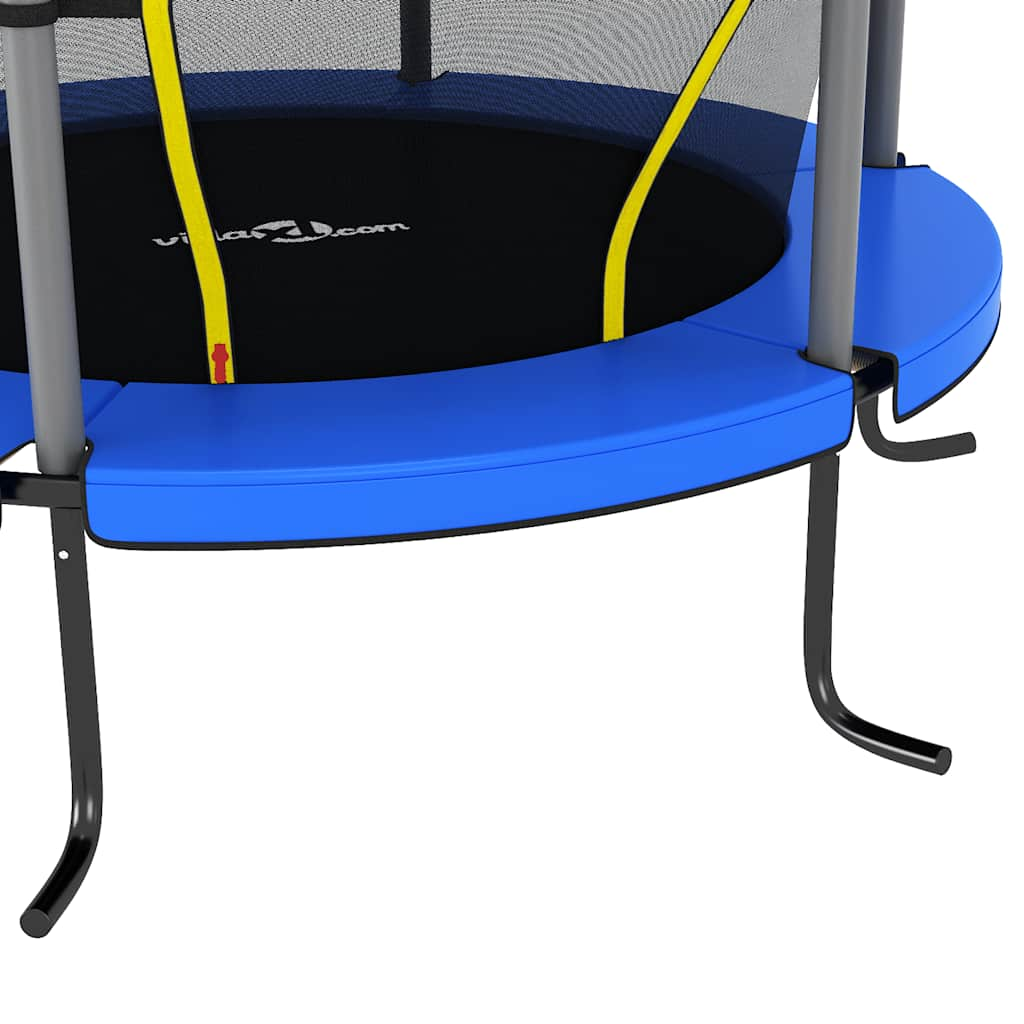 Trampoline with Safety Net Round 140x160 cm Blue