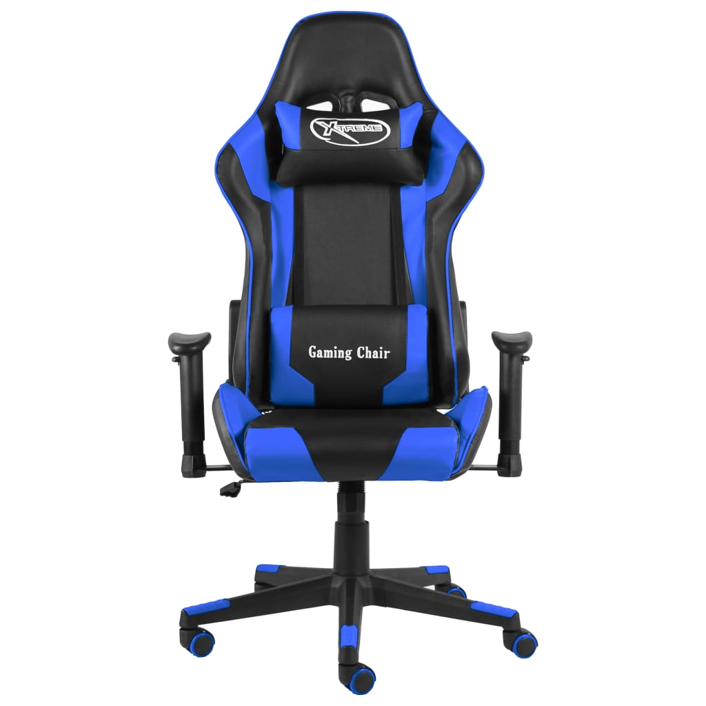 Gaming-Stuhl Drehbar Blau PVC