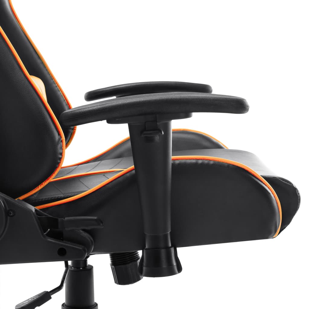 Gaming-Stuhl Schwarz und Orange Kunstleder