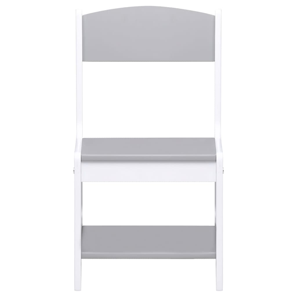 Children's Table with 2 Chairs White MDF