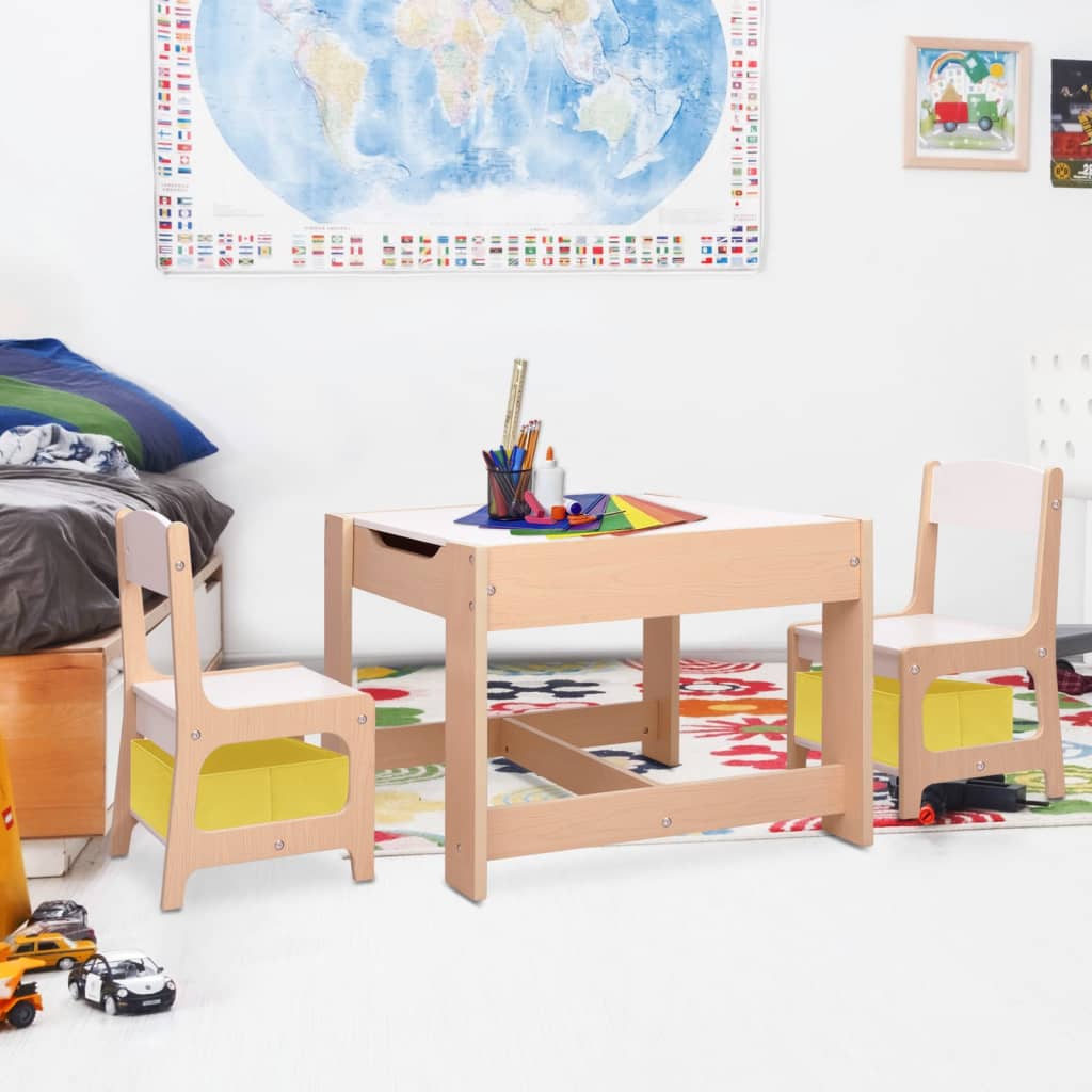 Children's table with 2 chairs MDF