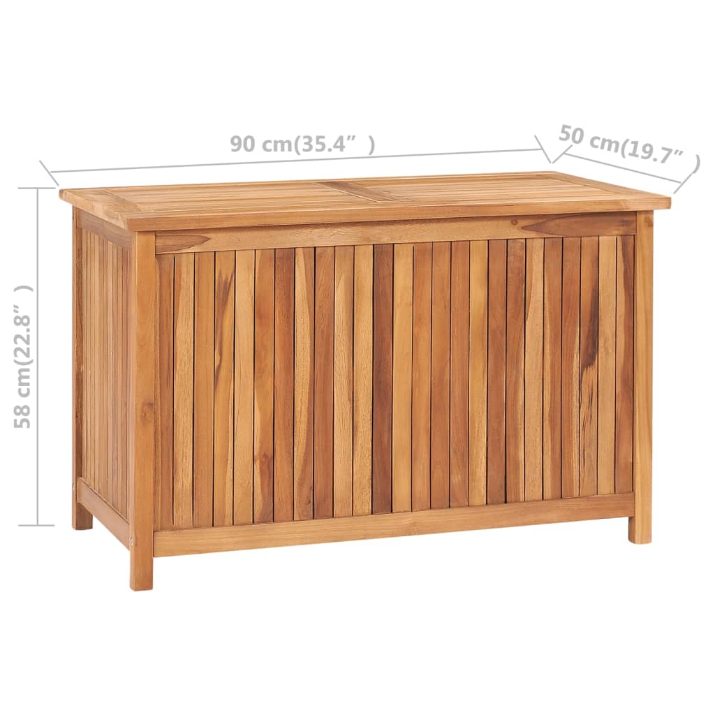 Gartenbox 90x50x58 cm Massivholz Teak