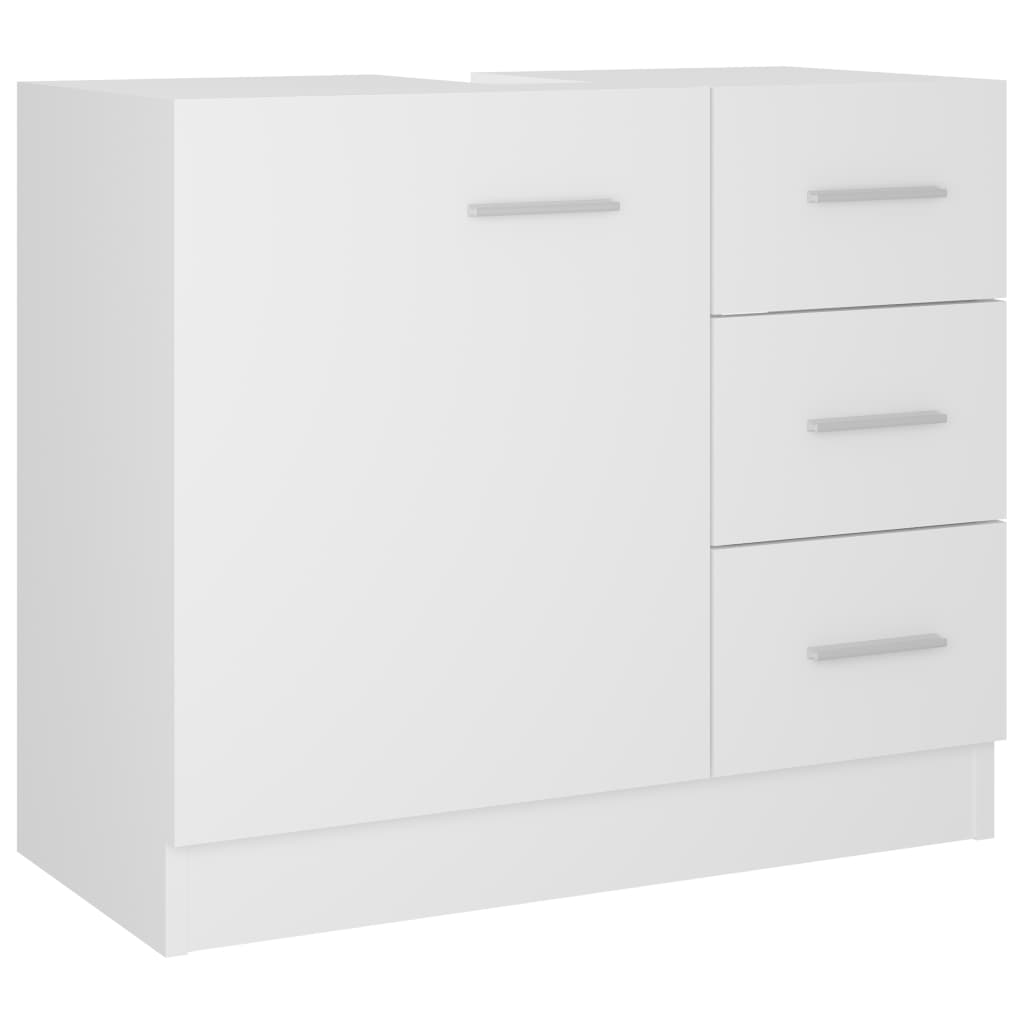 Washbasin Cabinet White 63x30x54 cm Wood Material