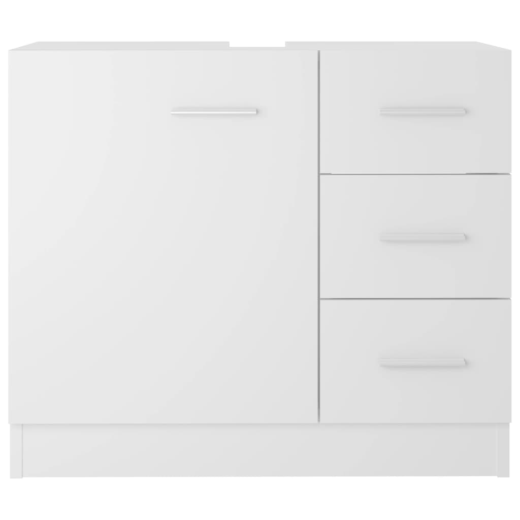 Washbasin Cabinet White 63x30x54 cm Wood Material