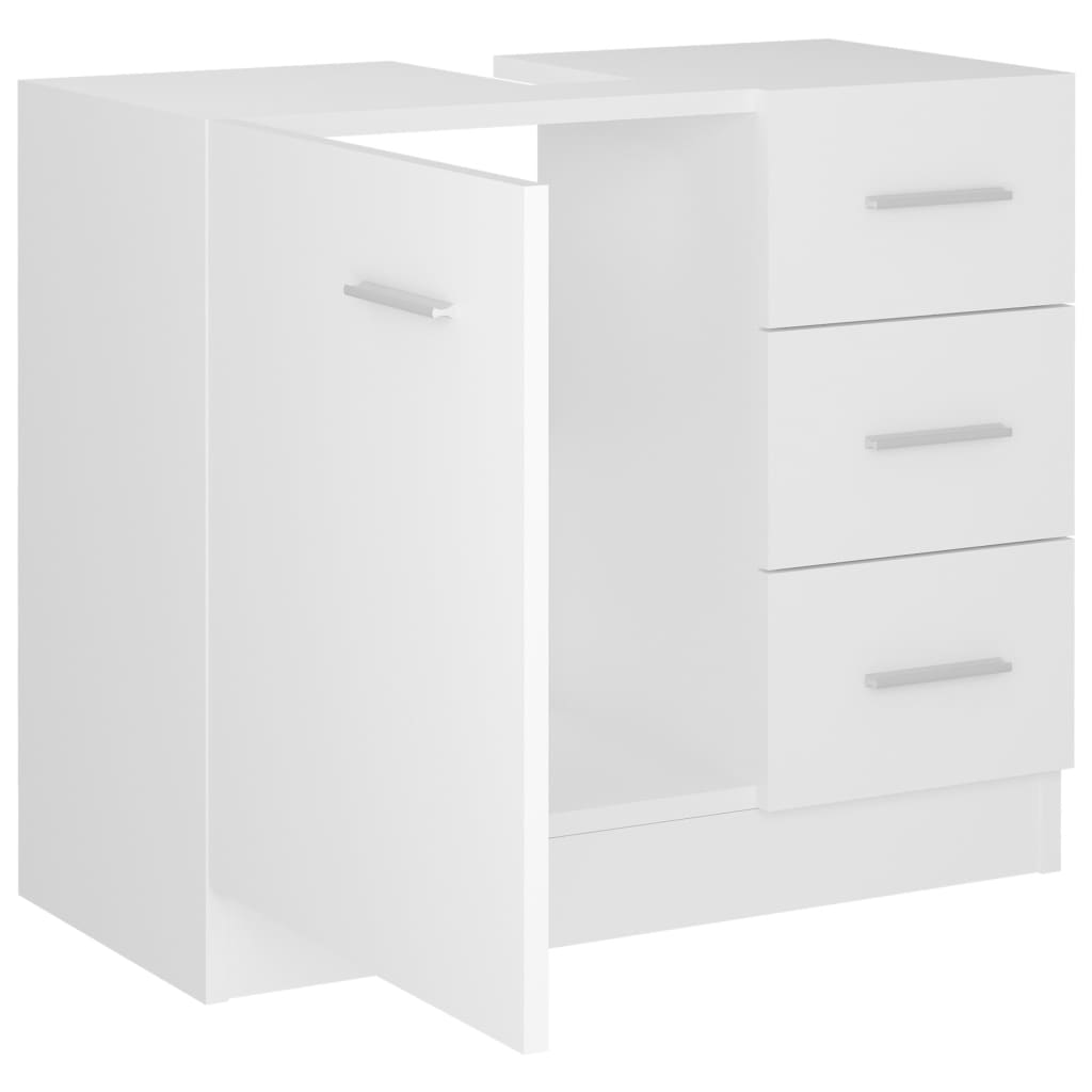 Washbasin Cabinet White 63x30x54 cm Wood Material