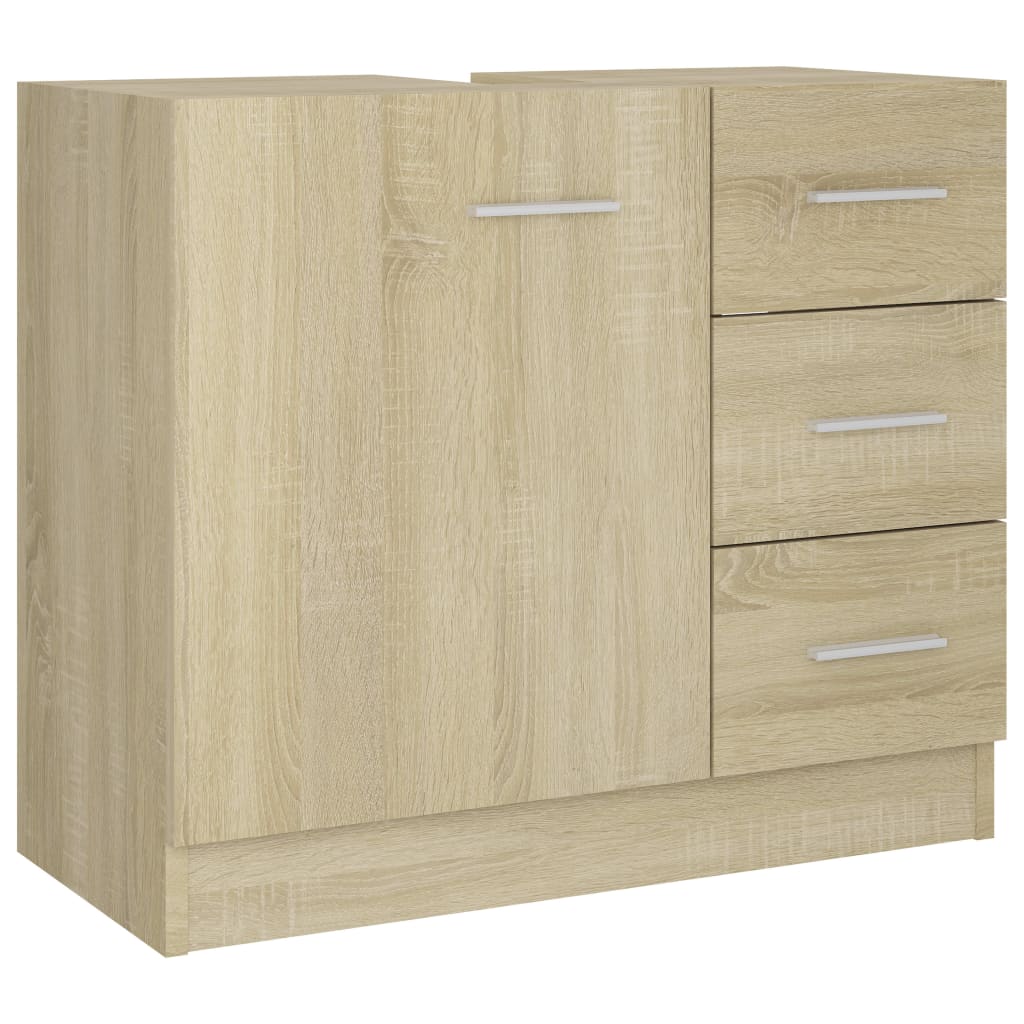 Washbasin base cabinet Sonoma oak 63x30x54 cm wood material