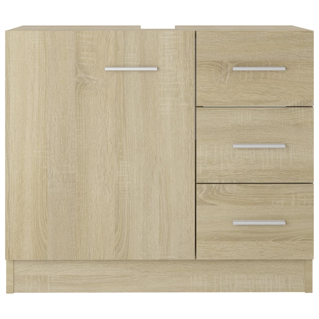 Washbasin base cabinet Sonoma oak 63x30x54 cm wood material