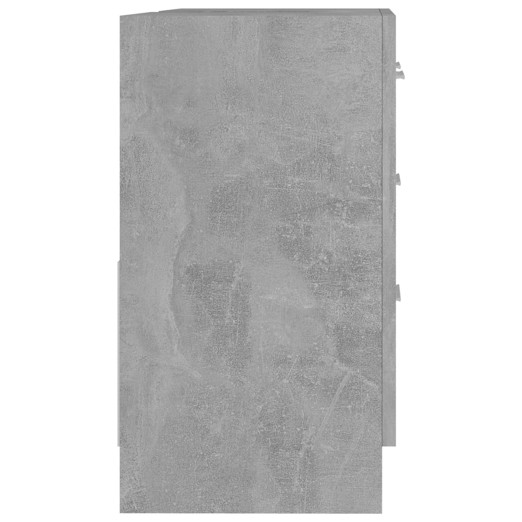 Washbasin base cabinet concrete grey 63x30x54 cm wood material