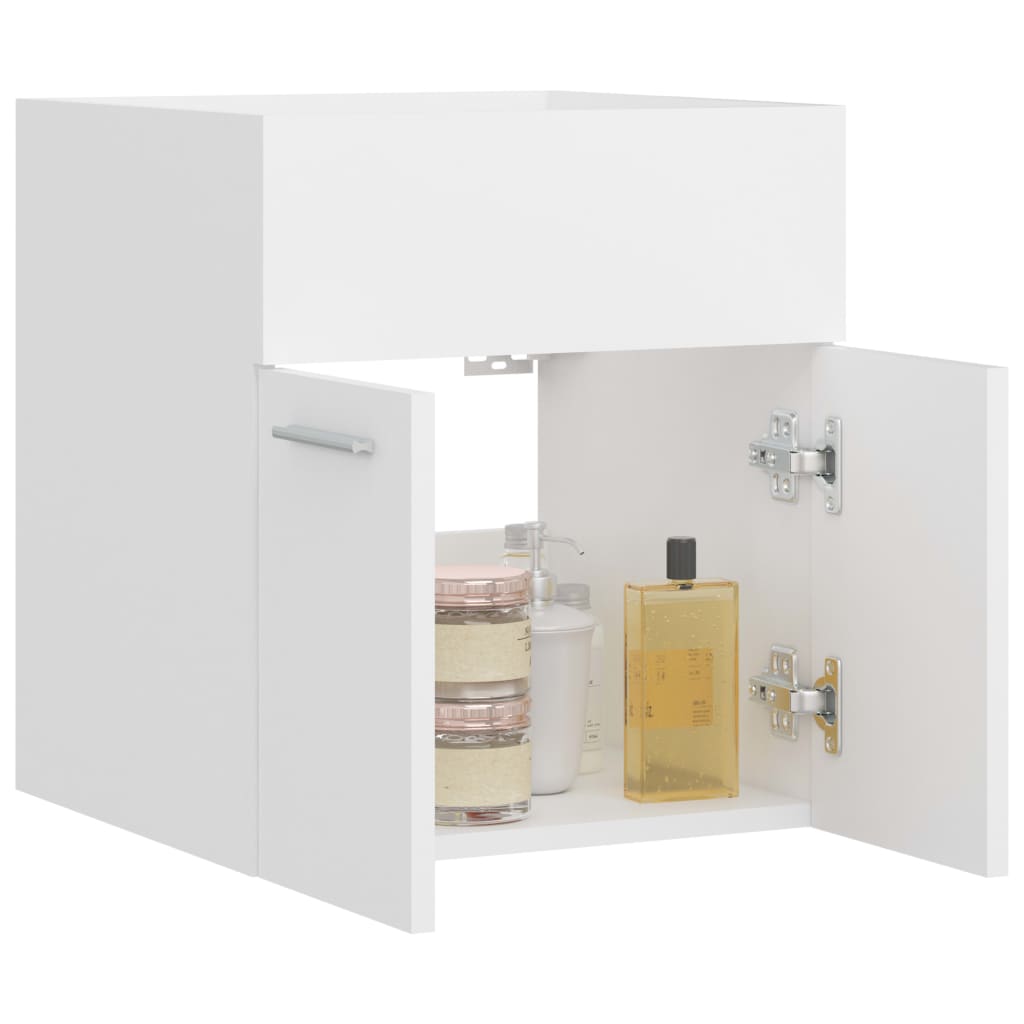 Washbasin Cabinet White 41x38.5x46 cm Wood Material