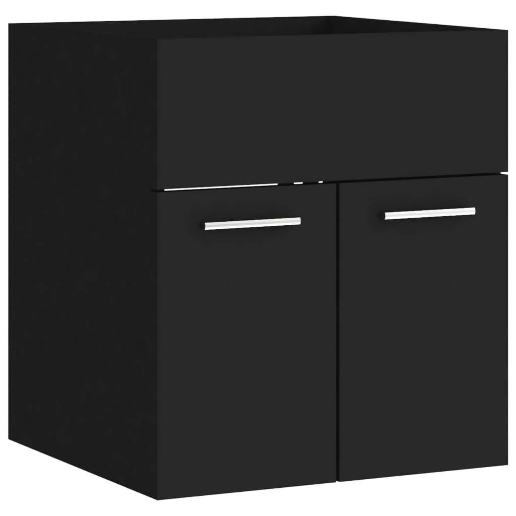 Washbasin Cabinet Black 41x38.5x46 cm Wood Material