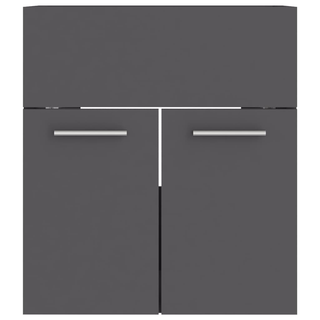 Washbasin Cabinet Grey 41x38.5x46 cm Wood Material