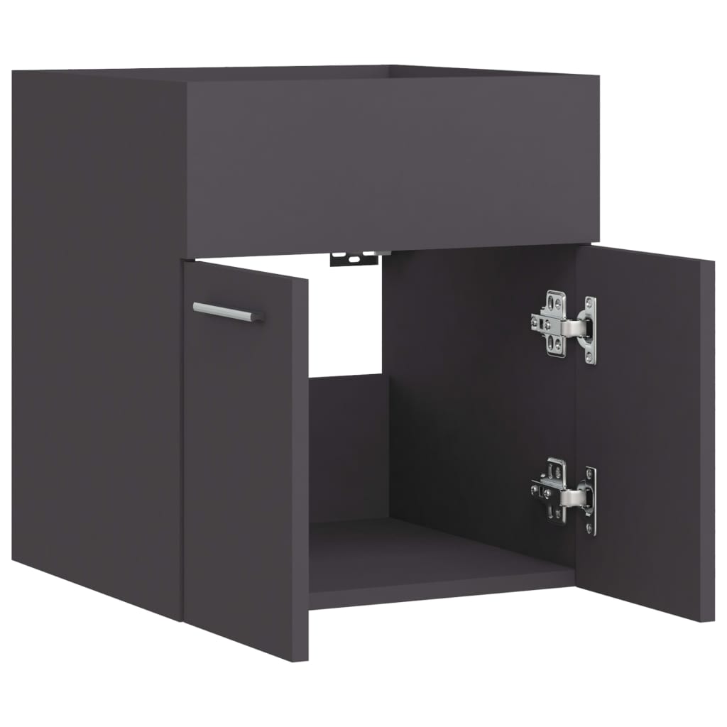 Washbasin Cabinet Grey 41x38.5x46 cm Wood Material