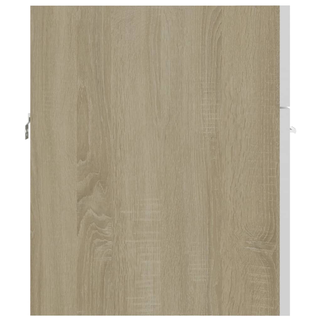 Washbasin Cabinet White Sonoma Oak 41x38.5x46 cm