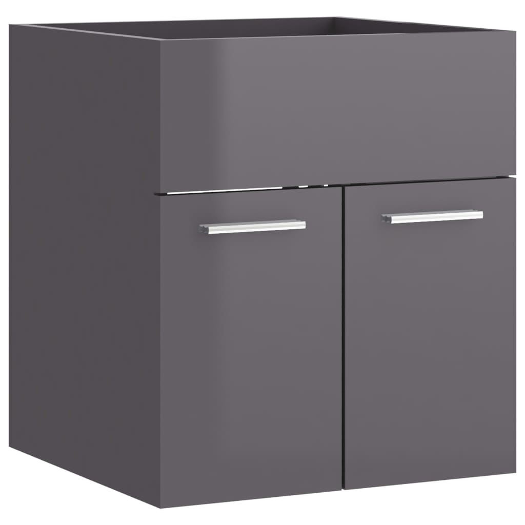 washbasin base cabinet high-gloss gray 41x38.5x46cm