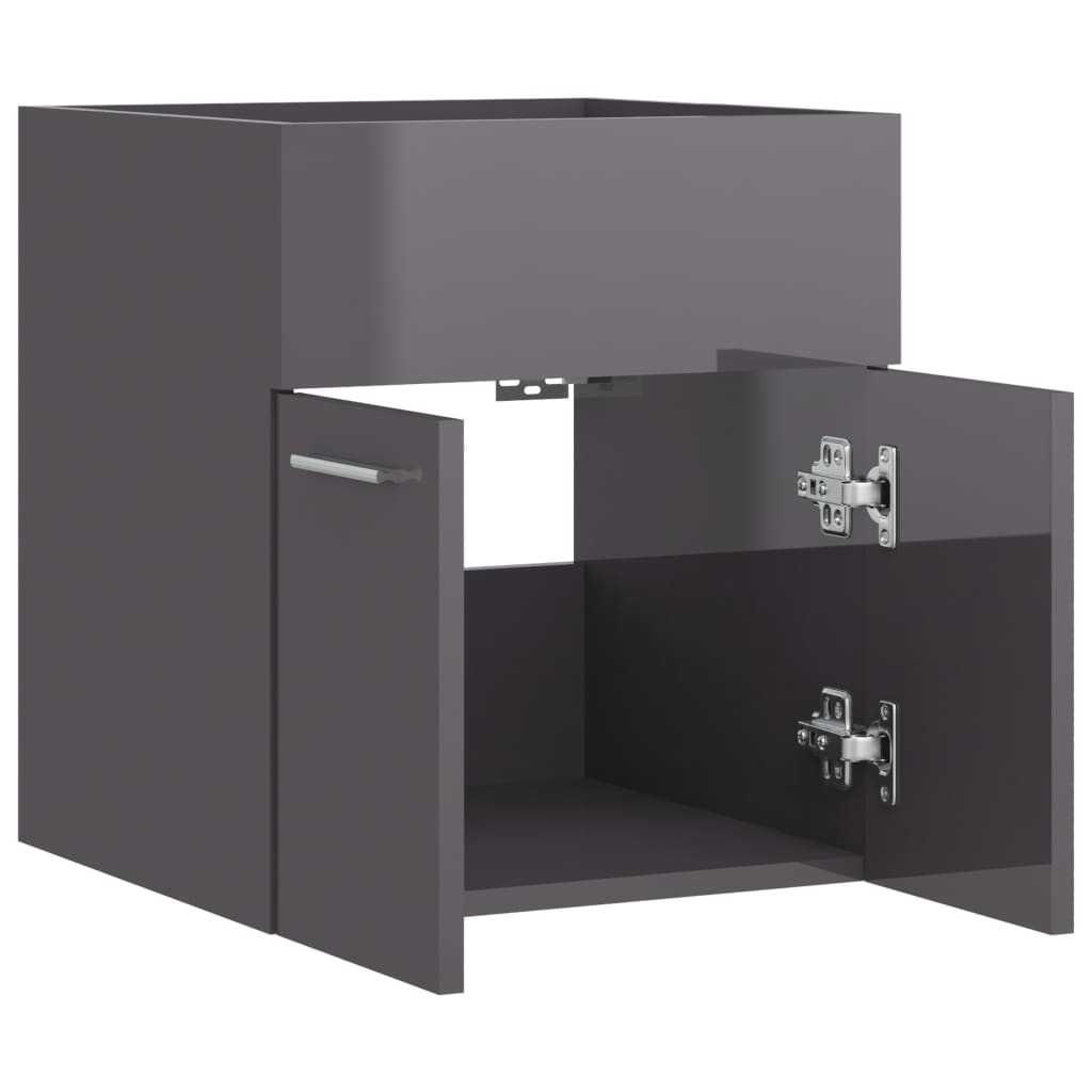 washbasin base cabinet high-gloss gray 41x38.5x46cm