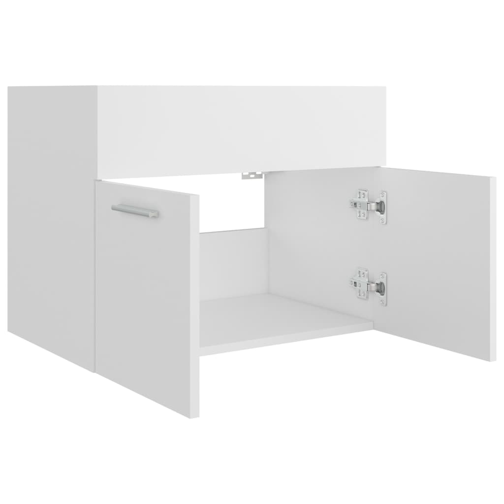 Washbasin Cabinet White 60x38.5x46 cm Wood Material