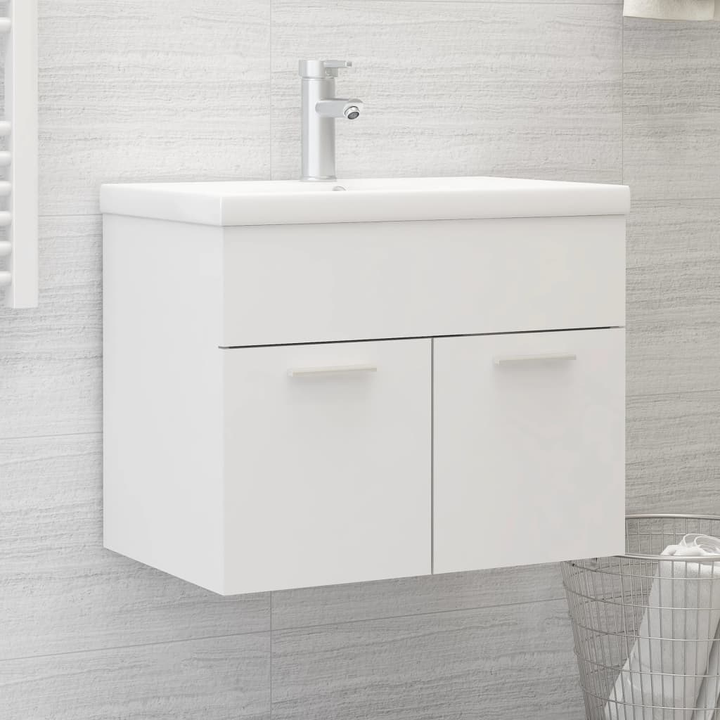 Washbasin Cabinet White 60x38.5x46 cm Wood Material