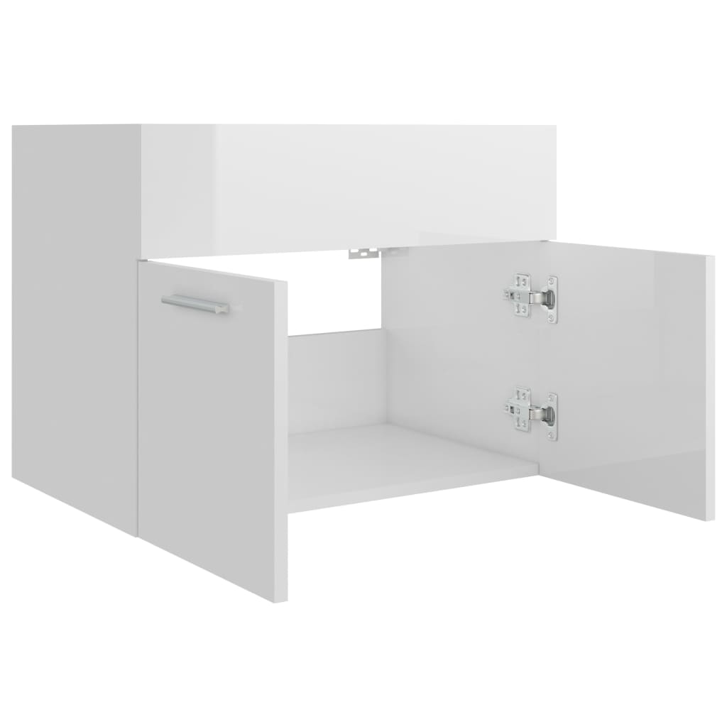 washbasin base cabinet high-gloss white 60x38.5x46cm