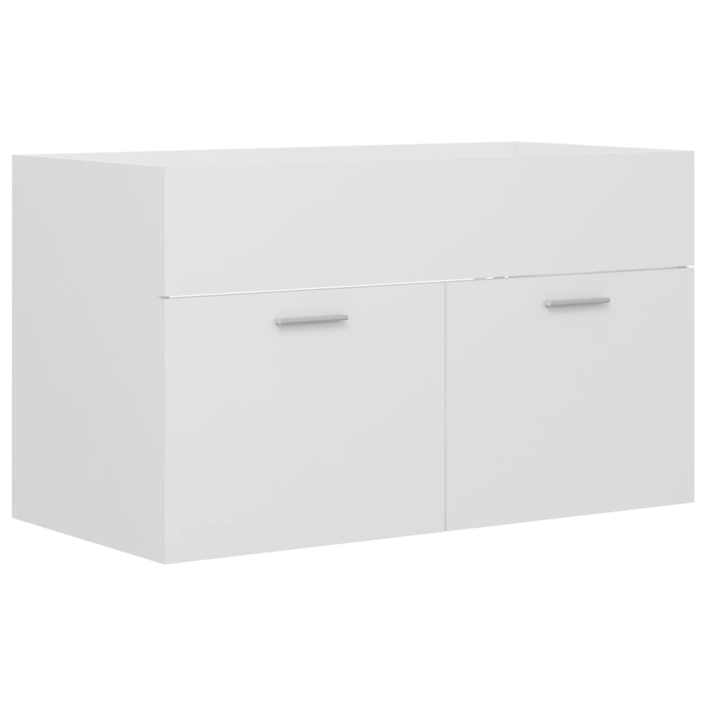 Washbasin Cabinet White 80x38.5x46 cm Wood Material