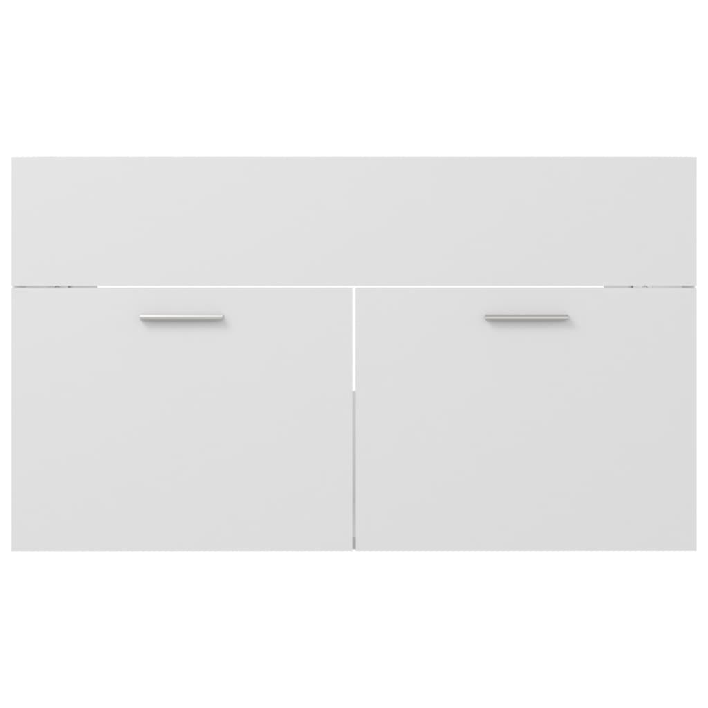 Washbasin Cabinet White 80x38.5x46 cm Wood Material