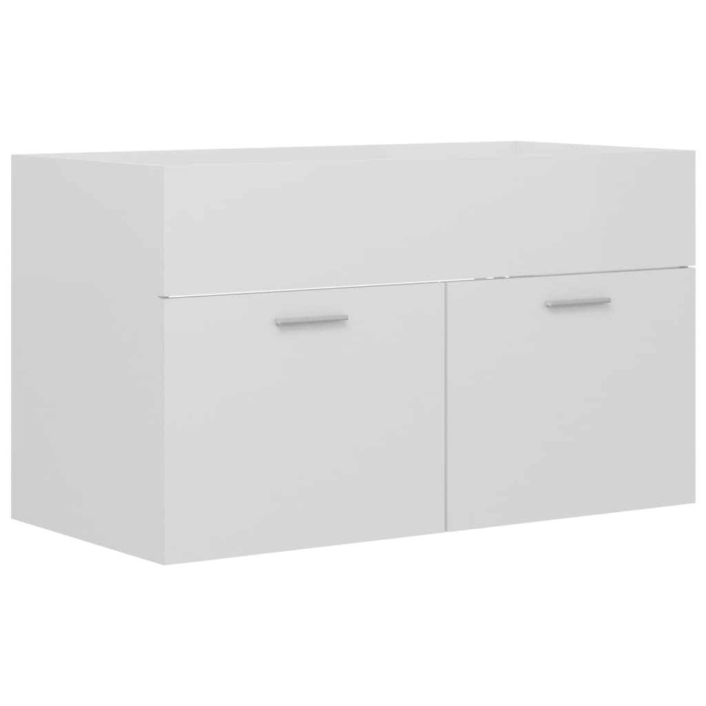 washbasin base cabinet high-gloss white 80x38.5x46cm