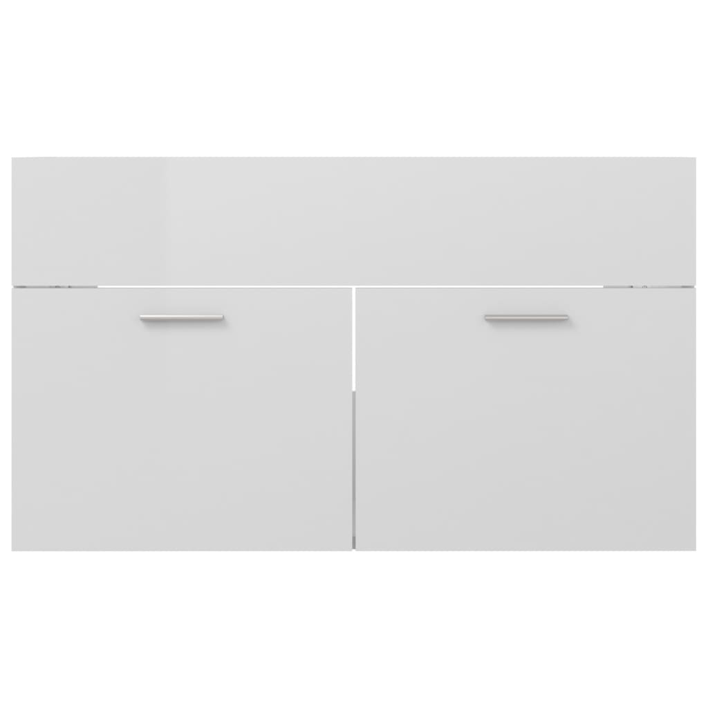 washbasin base cabinet high-gloss white 80x38.5x46cm