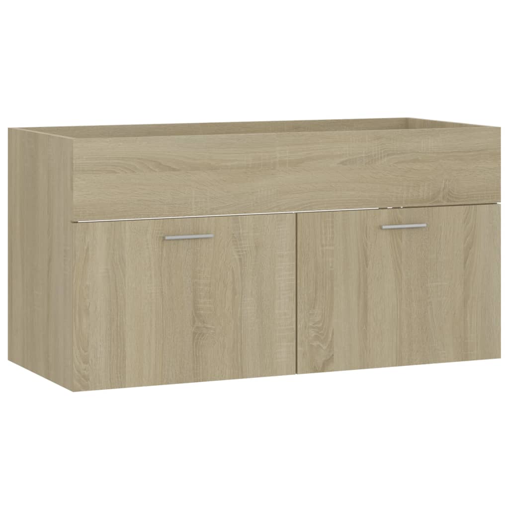 Washbasin base cabinet Sonoma oak 90x38.5x46cm wood material