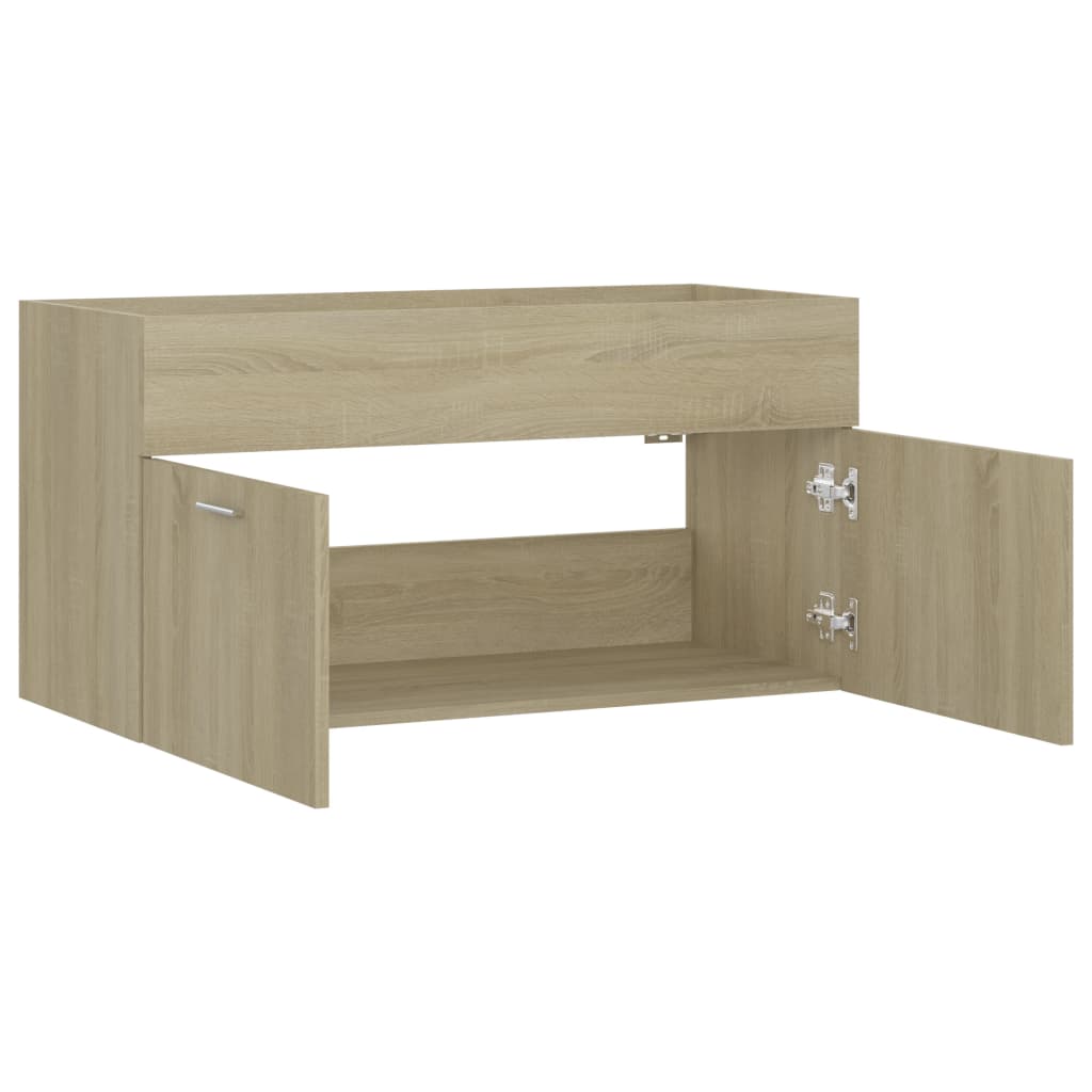 Washbasin base cabinet Sonoma oak 90x38.5x46cm wood material