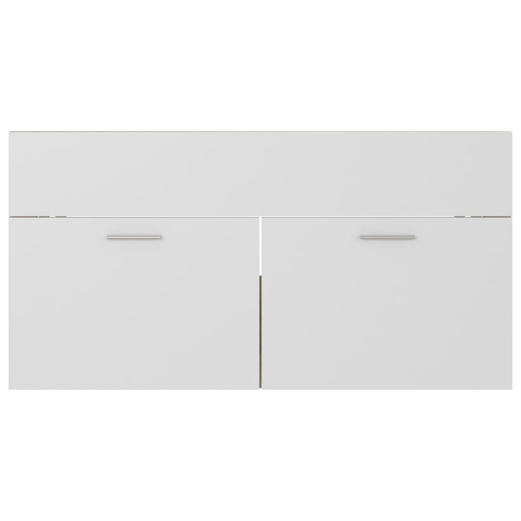 Washbasin Cabinet White Sonoma Oak 90x38.5x46 cm