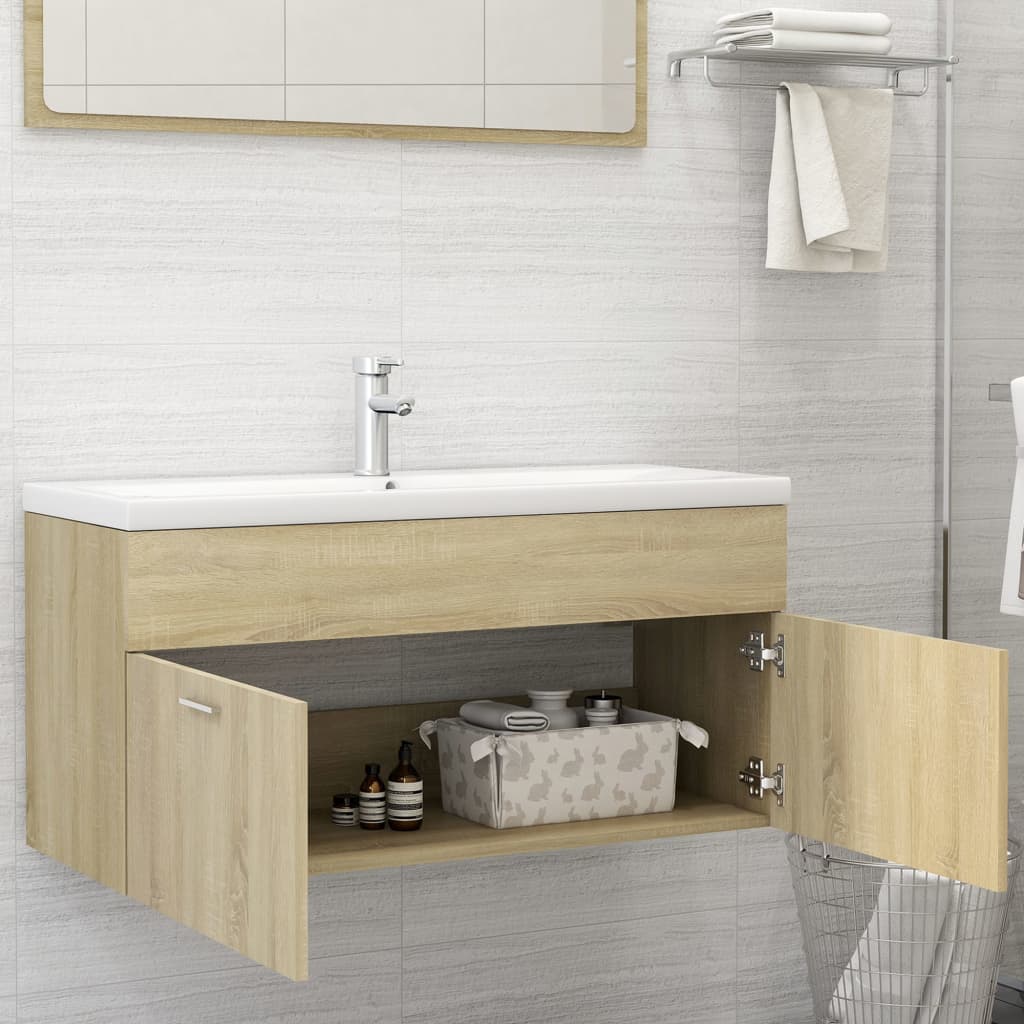 washbasin base cabinet Sonoma oak 100x38.5x46cm