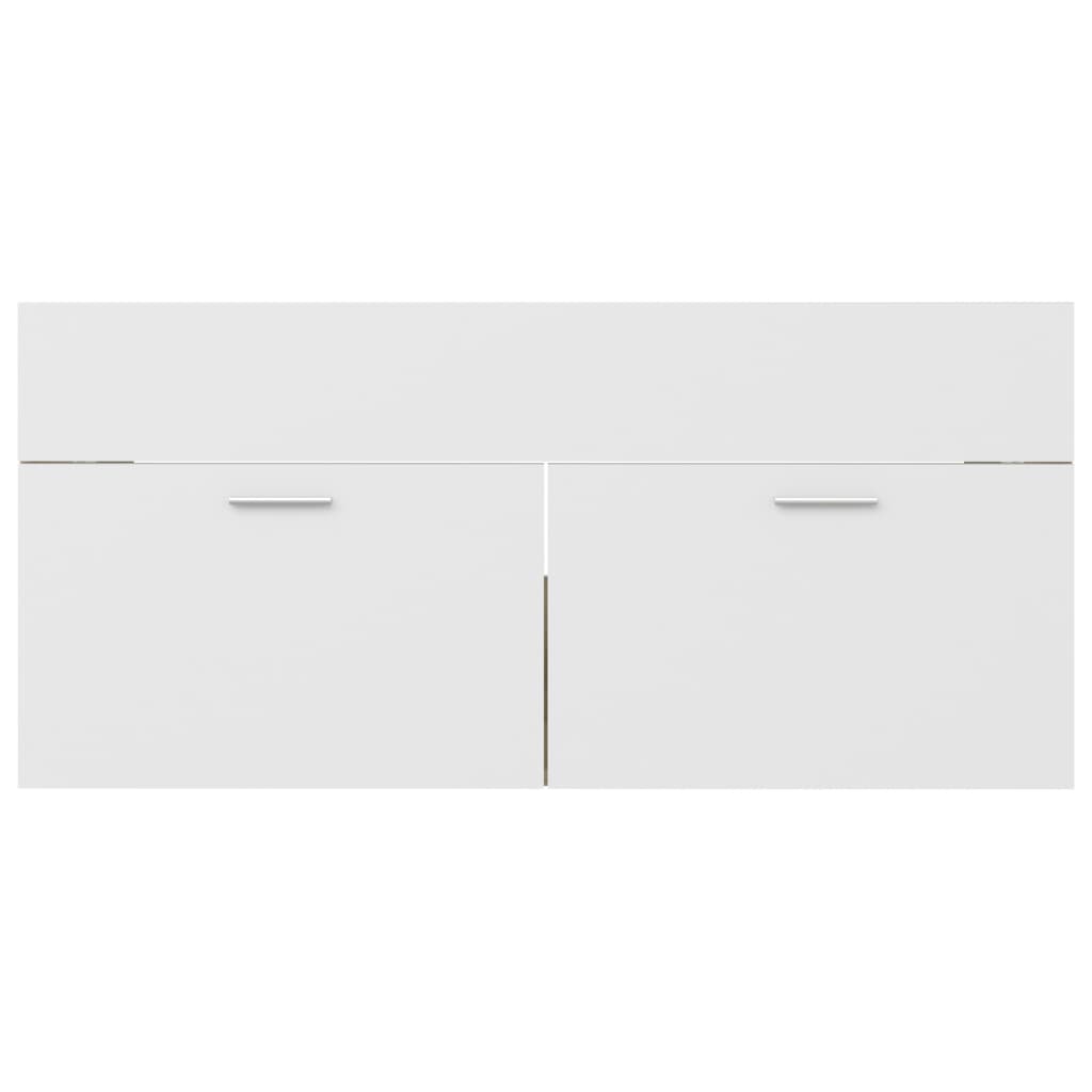 Washbasin Cabinet White Sonoma Oak 100x38.5x46 cm