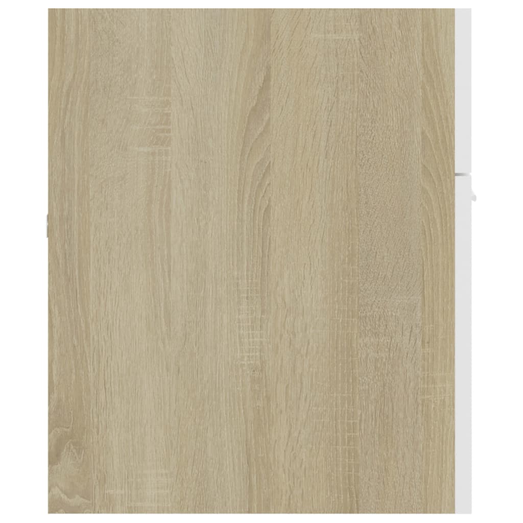 Washbasin Cabinet White Sonoma Oak 100x38.5x46 cm