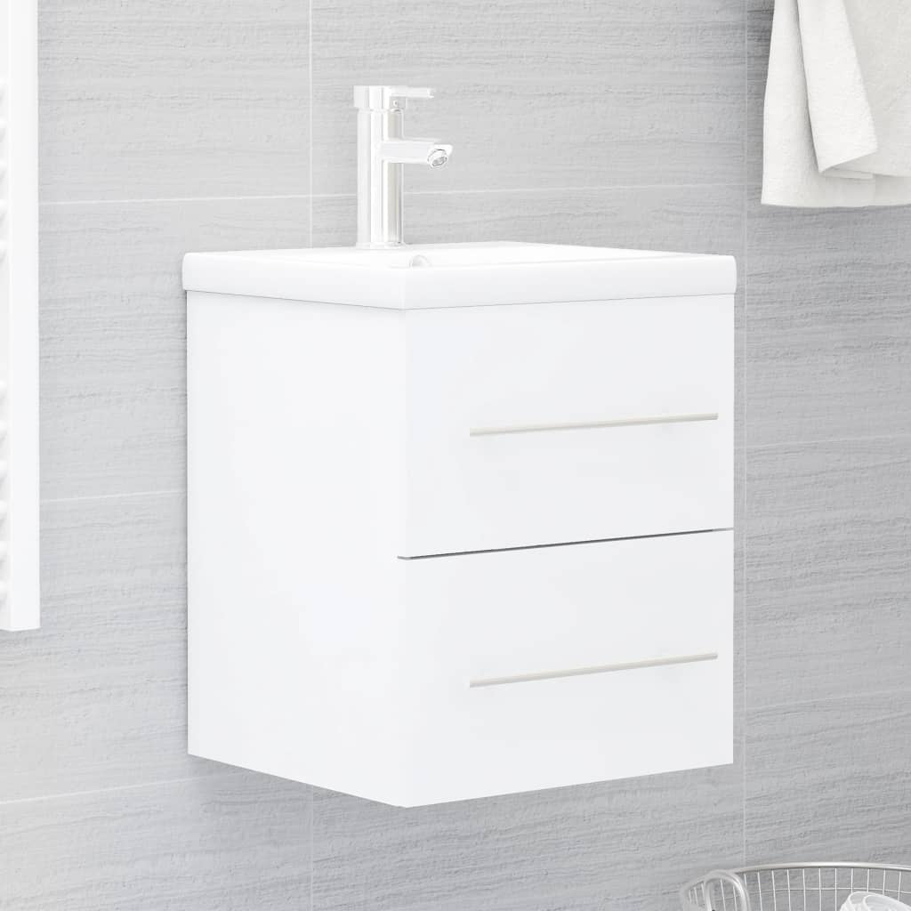 Washbasin Cabinet White 41x38.5x48 cm Wood Material