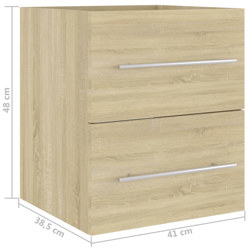 Washbasin base cabinet Sonoma oak 41x38.5x48cm wood material