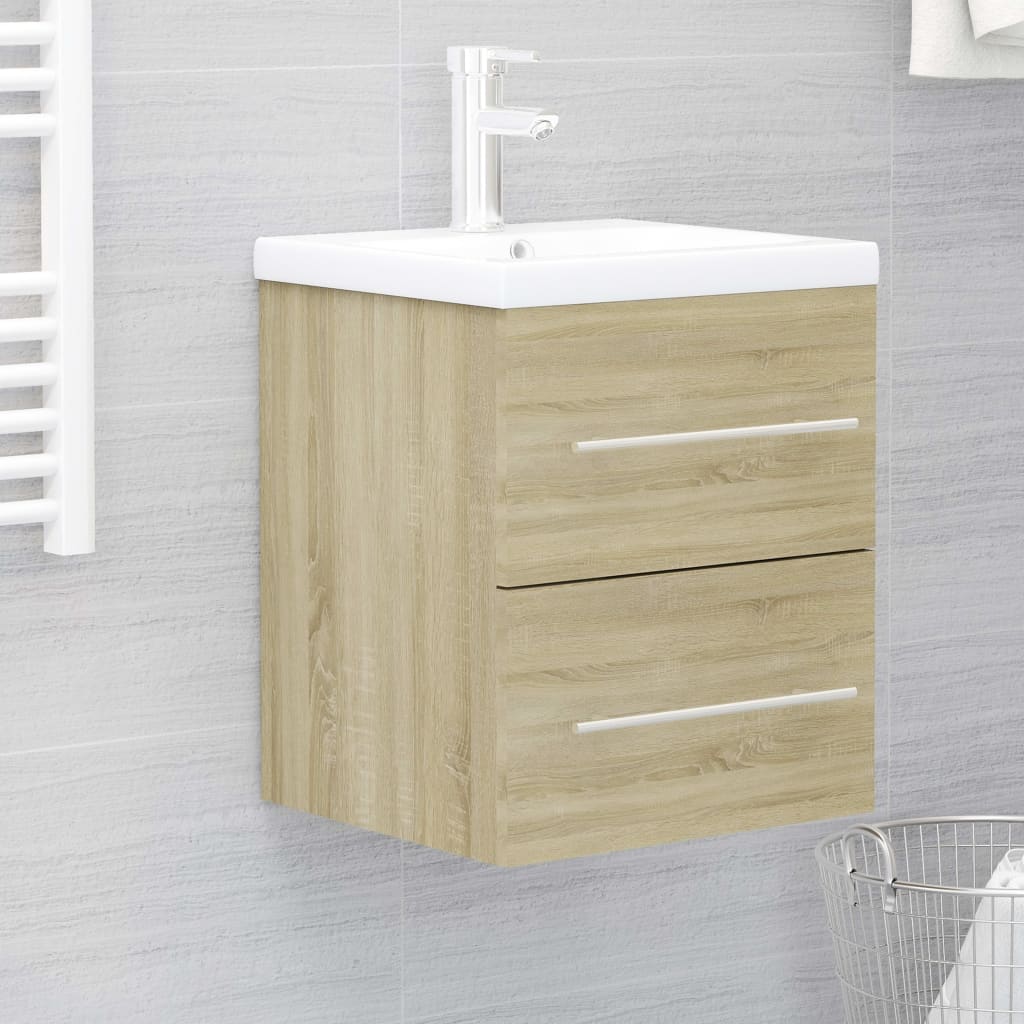 Washbasin base cabinet Sonoma oak 41x38.5x48cm wood material