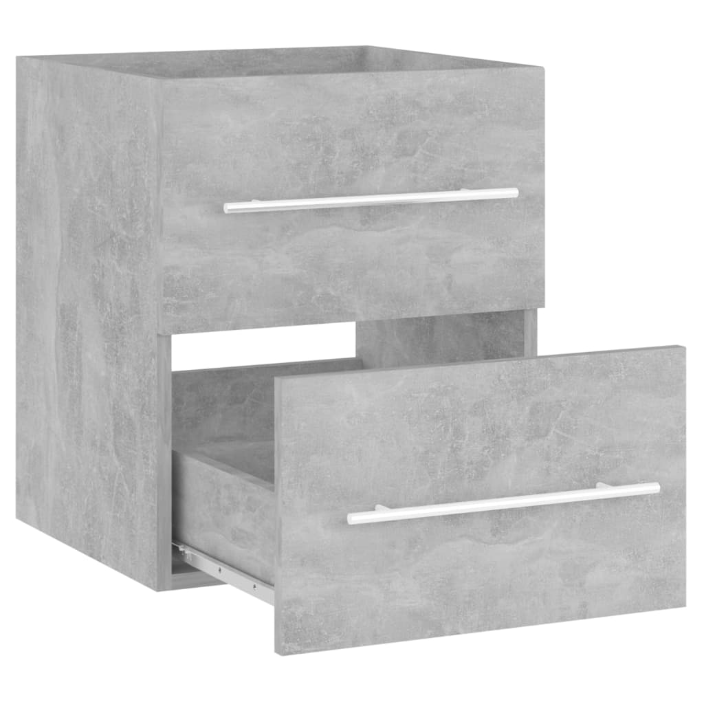 Washbasin base cabinet concrete grey 41x38.5x48 cm wood material