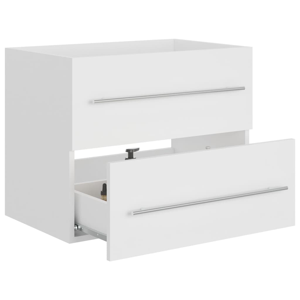 Washbasin Cabinet White 60x38.5x48 cm Wood Material