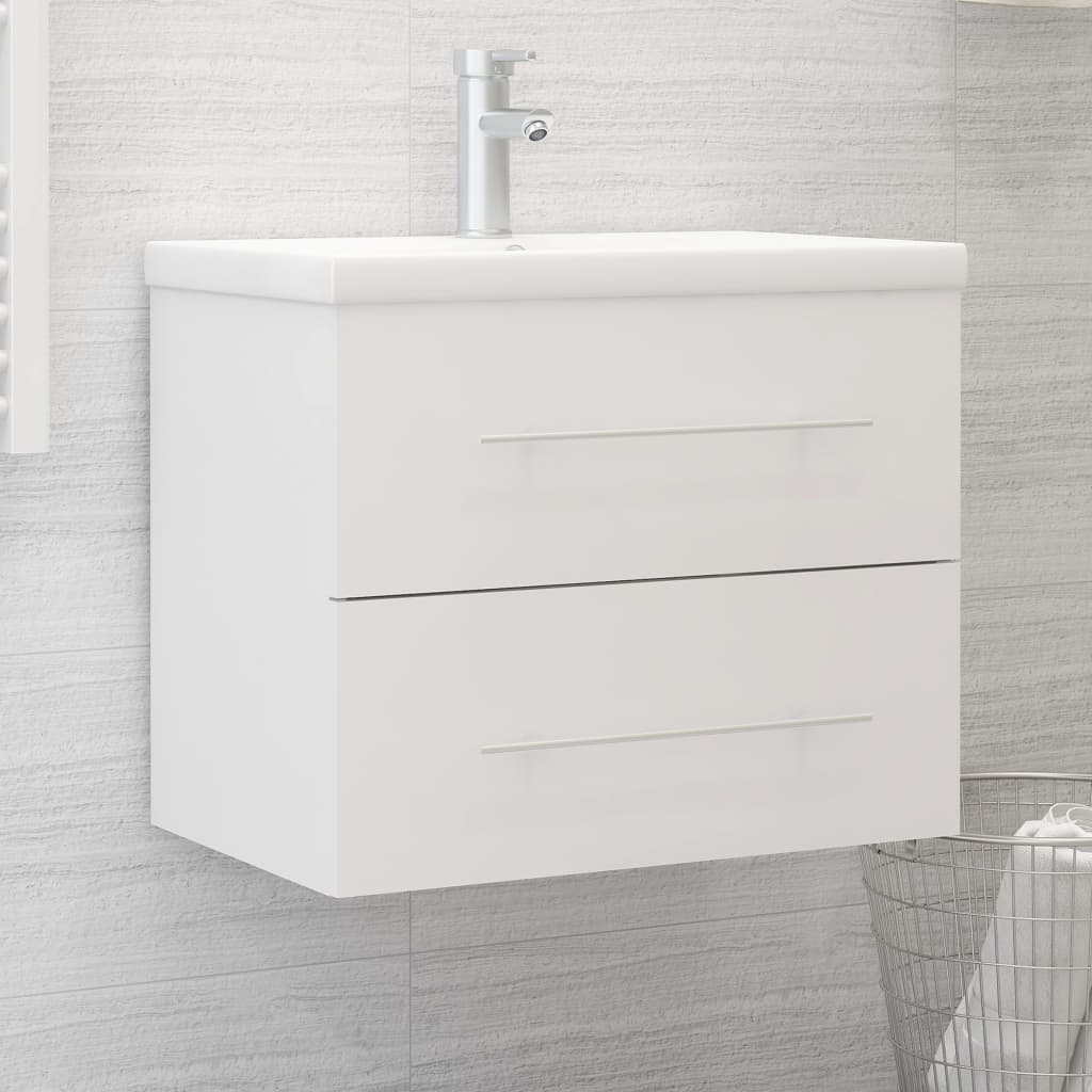 Washbasin Cabinet White 60x38.5x48 cm Wood Material