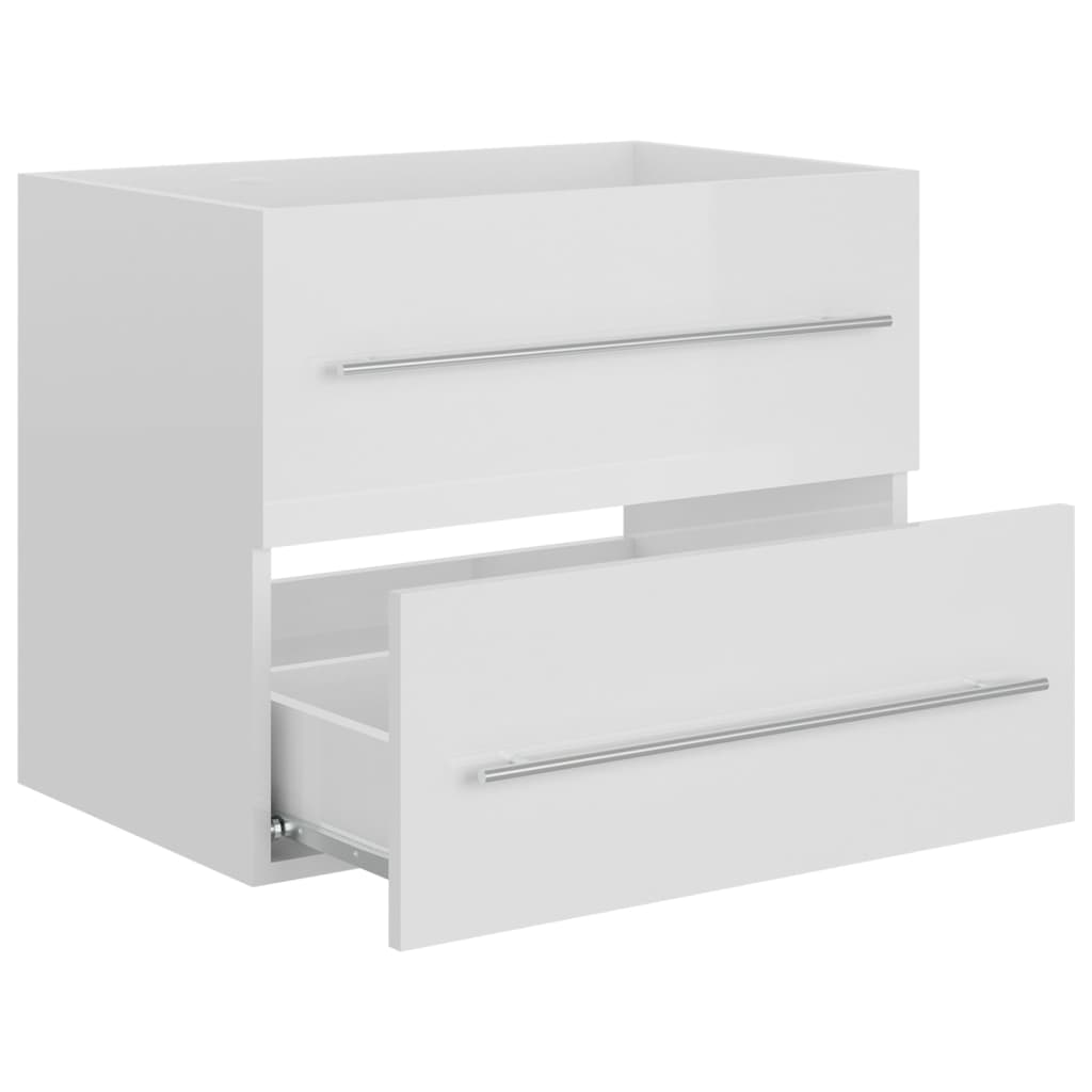 washbasin base cabinet high-gloss white 60x38.5x48 cm