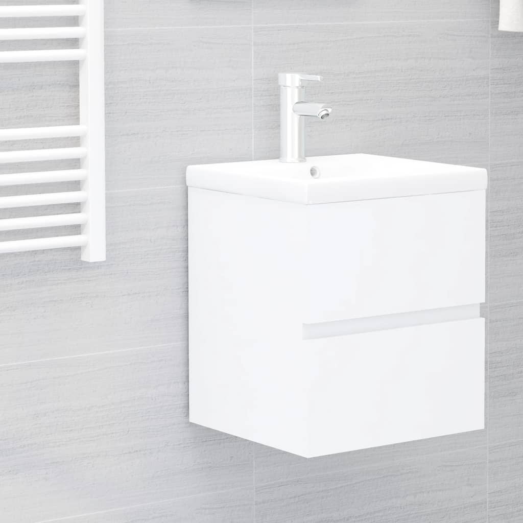 Washbasin Cabinet White 41x38.5x45 cm Wood Material