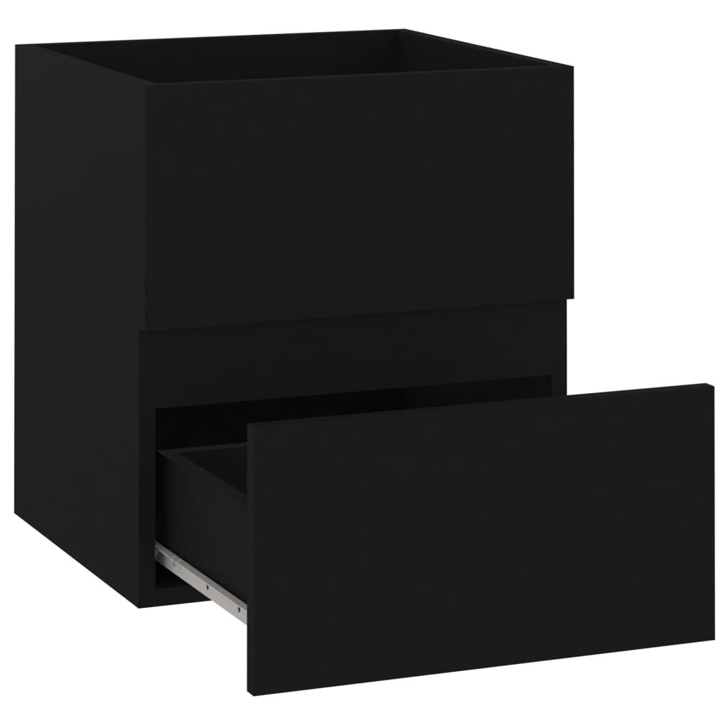 Washbasin Cabinet Black 41x38.5x45 cm Wood Material