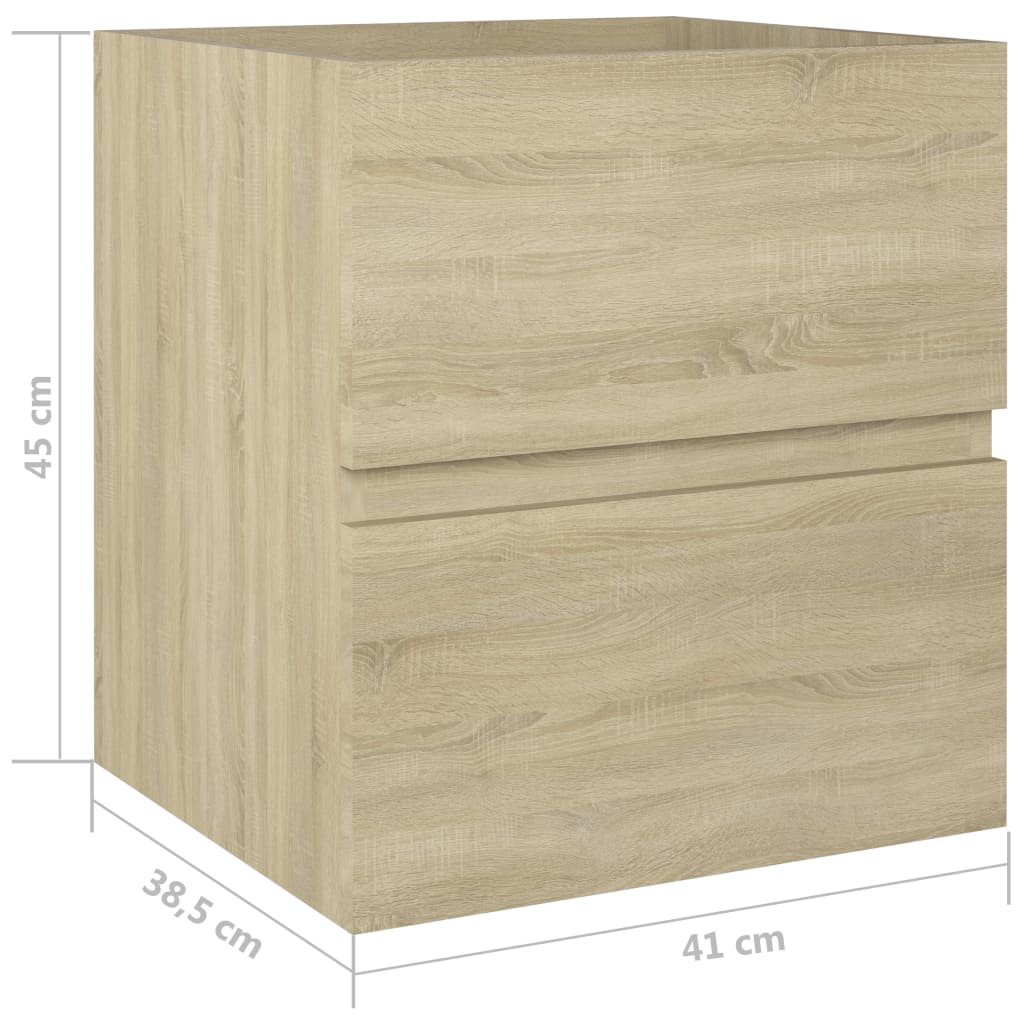 Washbasin base cabinet Sonoma oak 41x38.5x45cm wood material