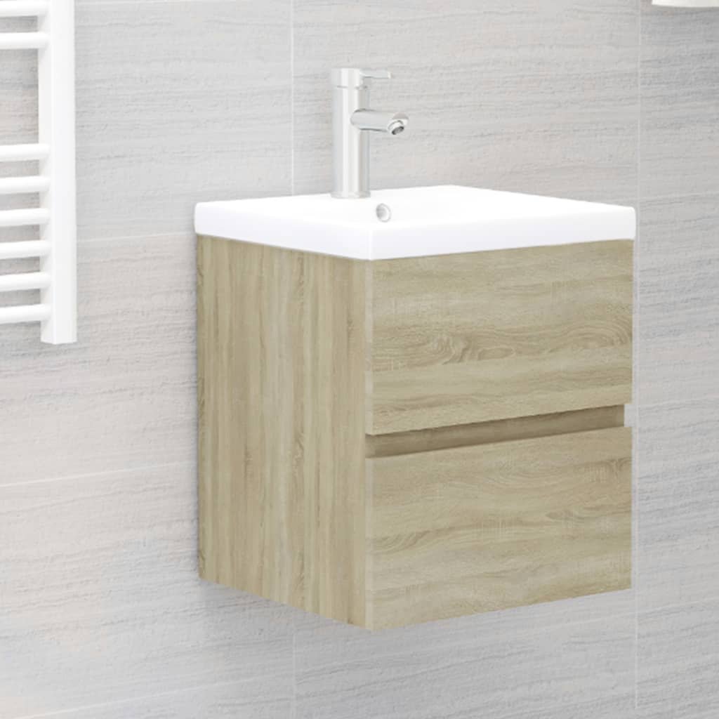 Washbasin base cabinet Sonoma oak 41x38.5x45cm wood material