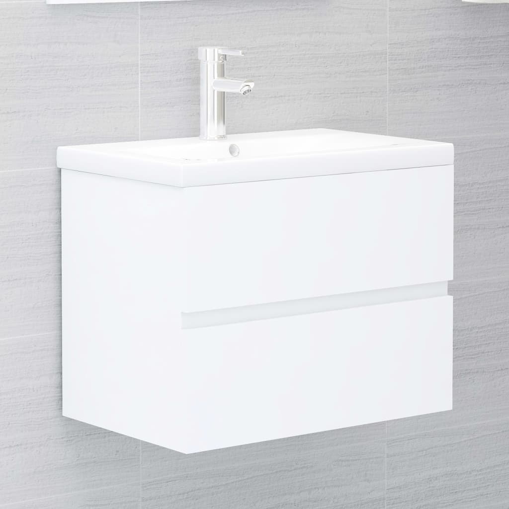 Washbasin Cabinet White 60x38.5x45 cm Wood Material