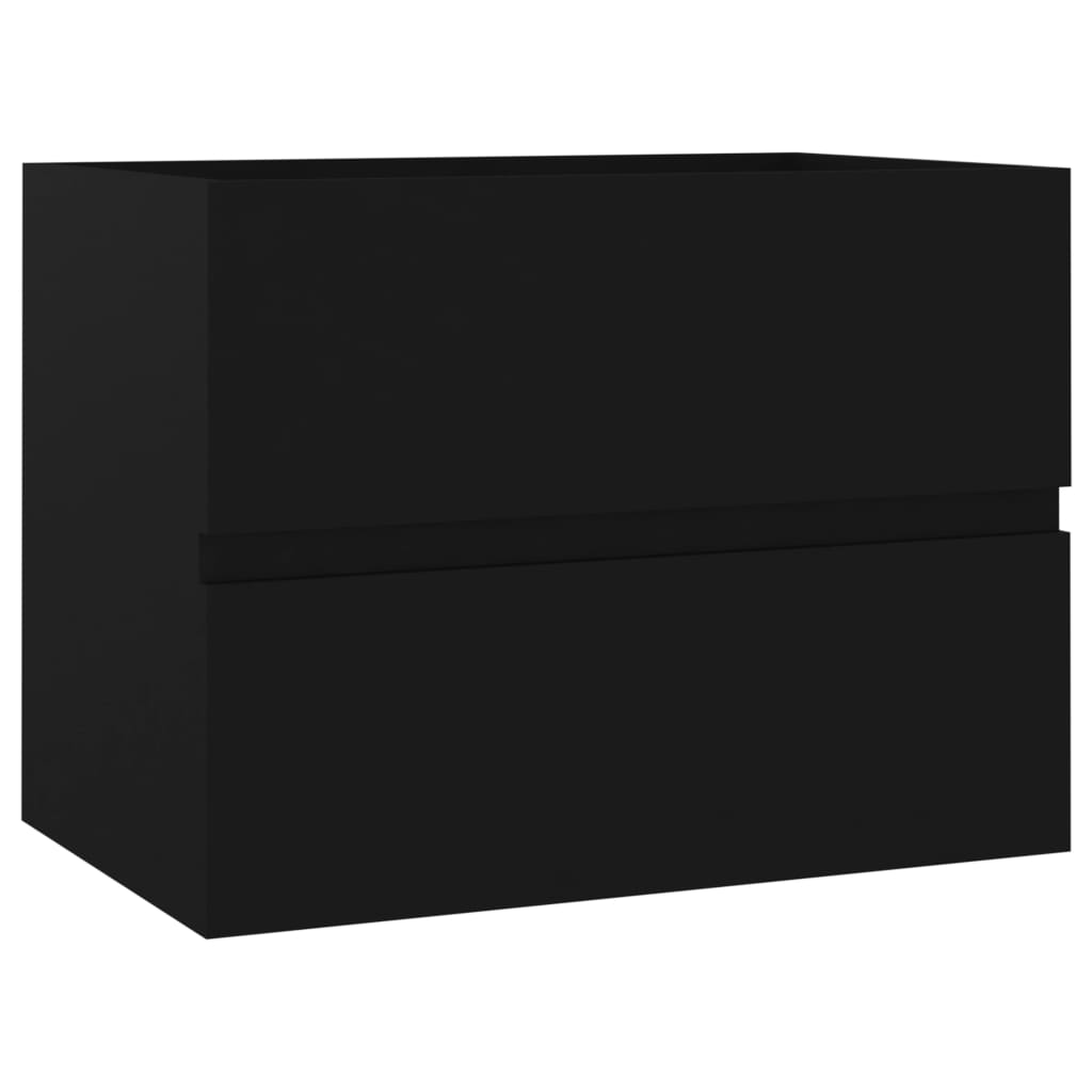 Washbasin Cabinet Black 60x38.5x45 cm Wood Material