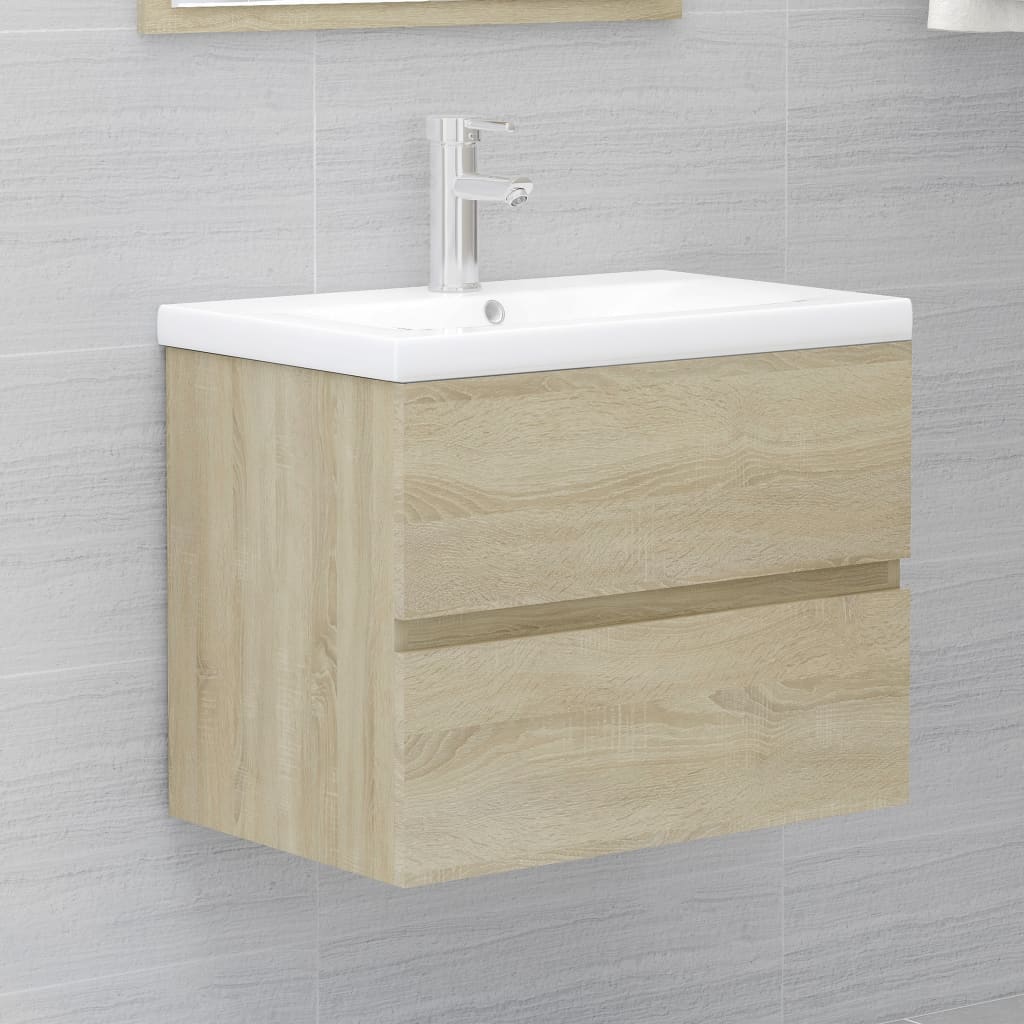 Washbasin base cabinet Sonoma oak 60x38.5x45cm wood material